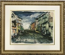 【特価】　≪　 モーリス・ド・ヴラマンク 　≫　 オリジナルリトグラフ【 石版画 】　 　LES BOUTIQUES 　 1963年 　 MOURICE DE VLAMINCK_画像1