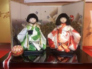 . comfort . ichimatsu doll man girl . festival 2 body set Japanese doll ... old cloth 