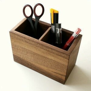  penholder pen stand wooden stylish interior natural tree walnut natural wood. pen length B