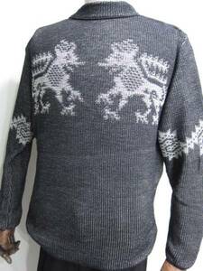 *YOSHIYUKI K Fitch . black motif knitted unused *