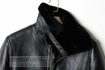 高品質 シープスキン 30's TYPE B-3 ムートン フライトジャケット ブラック ビッグサイズ ボマー ボンバー レザー ラム 羊革 サイズ選択可_画像6