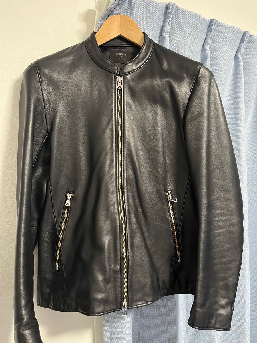 STUDIOUS ソフトラムレザーシングル　ジャケット