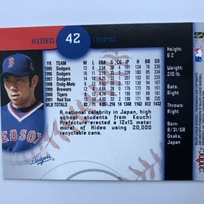 野茂英雄 HIDEO NOMO FLEER 2002 #42 ボストン・レッドソックス Boston Red Sox 近鉄 MLB メジャーリーグ 日本人 大リーグの画像2