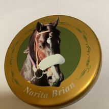 ナリタブライアン 缶ケース 缶 サイズ直径6.7cm Narita Brian 協力:(株)ブライアン 年代物 入手困難 レア 希少 中古品 美品 送料無料_画像10