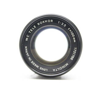 ★良品★MINOLTA ミノルタMC TELE ROKKOR 100mm F2.5 動作品！ OK5714の画像1