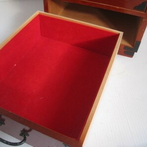 18N12.15-3  やぐら針箱 裁縫箱  木製 ソーイングボックス 引出し収納 小箪笥 手芸 裁縫 道具箱 木箱 小物入れの画像7