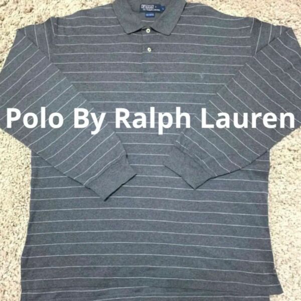 90s Polo by Ralph Lauren ボーダーロングポロシャツ 長袖Tシャy2k archive ヴィンテージ古着