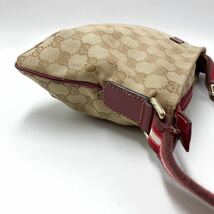 1円『極美品』 GUCCI ショルダーバッグ シェリーライン GG スプリーム ゴールド金具 グッチ ポシェット キャンバス レザー 斜めがけ 189749_画像3