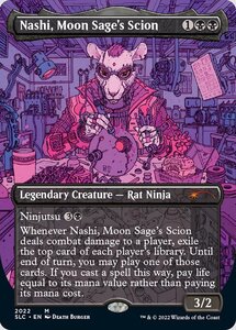 MTG ■黒/英語版■ 《月の賢者の養子、ナシ/Nashi, Moon Sage's Scion》★FOIL★ Secret Lair SLD