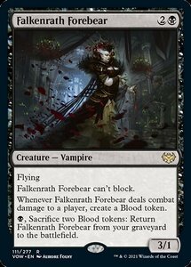 MTG ■黒/英語版■ 《ファルケンラスの先祖/Falkenrath Forebear》イニストラード:真紅の契り VOW