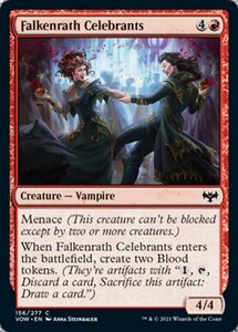 MTG ■赤/英語版■ 《ファルケンラスの祝賀者/Falkenrath Celebrants》イニストラード:真紅の契り VOW