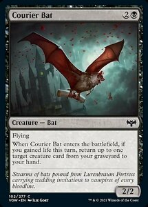 MTG ■黒/英語版■ 《コウモリの急使/Courier Bat》イニストラード:真紅の契り VOW