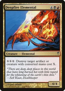 MTG ■金/英語版■ 《深火の精霊/Deepfire Elemental》★FOIL★ コールドスナップ CSP