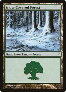 MTG ■土地/英語版■ 《冠雪の森/Snow-Covered Forest》コールドスナップ CSP