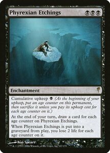 MTG ■黒/英語版■ 《ファイレクシアの食刻/Phyrexian Etchings》コールドスナップ CSP