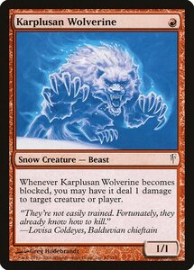 MTG ■赤/英語版■ 《カープルーザンのクズリ/Karplusan Wolverine》コールドスナップ CSP