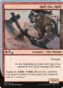 MTG ■赤/英語版■ 《Half-Orc, Half-》▲銀枠▲ Unstable UST