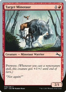 MTG ■赤/英語版■ 《Target Minotaur》▲銀枠▲ Unstable UST