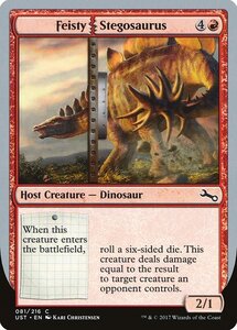 MTG ■赤/英語版■ 《Feisty|Stegosaurus》▲銀枠▲ Unstable UST