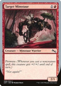 MTG ■赤/英語版■ 《Target Minotaur》▲銀枠▲ Unstable UST