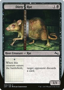 MTG ■黒/英語版■ 《Dirty|Rat》▲銀枠▲ Unstable UST