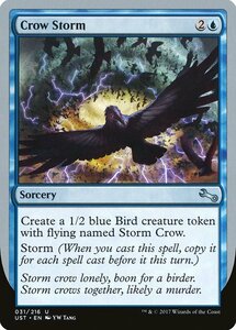 MTG ■青/英語版■ 《Crow Storm》▲銀枠▲ Unstable UST