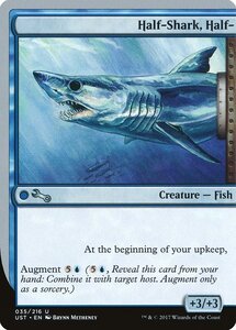 MTG ■青/英語版■ 《Half-Shark, Half-》▲銀枠▲ Unstable UST