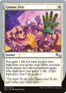 MTG ■白/英語版■ 《Gimme Five》▲銀枠▲ Unstable UST