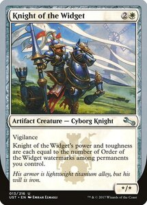 MTG ■白/英語版■ 《Knight of the Widget》▲銀枠▲ Unstable UST