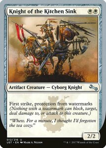 MTG ■白/英語版■ 《Knight of the Kitchen Sink》▲銀枠▲ Unstable UST