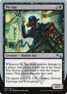 MTG ■黒/英語版■ 《Sly Spy》▲銀枠▲ Unstable UST