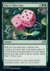 MTG ■緑/英語版■ 《Pair o' Dice Lost》★FOIL★ Unfinity UNF