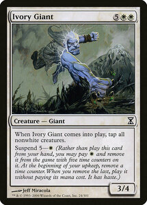 MTG ■白/英語版■ 《象牙の巨人/Ivory Giant》★FOIL★ 時のらせん TSP