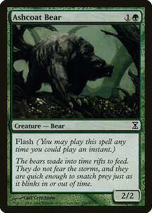 MTG ■緑/英語版■ 《灰毛皮の熊/Ashcoat Bear》★FOIL★ 時のらせん TSP