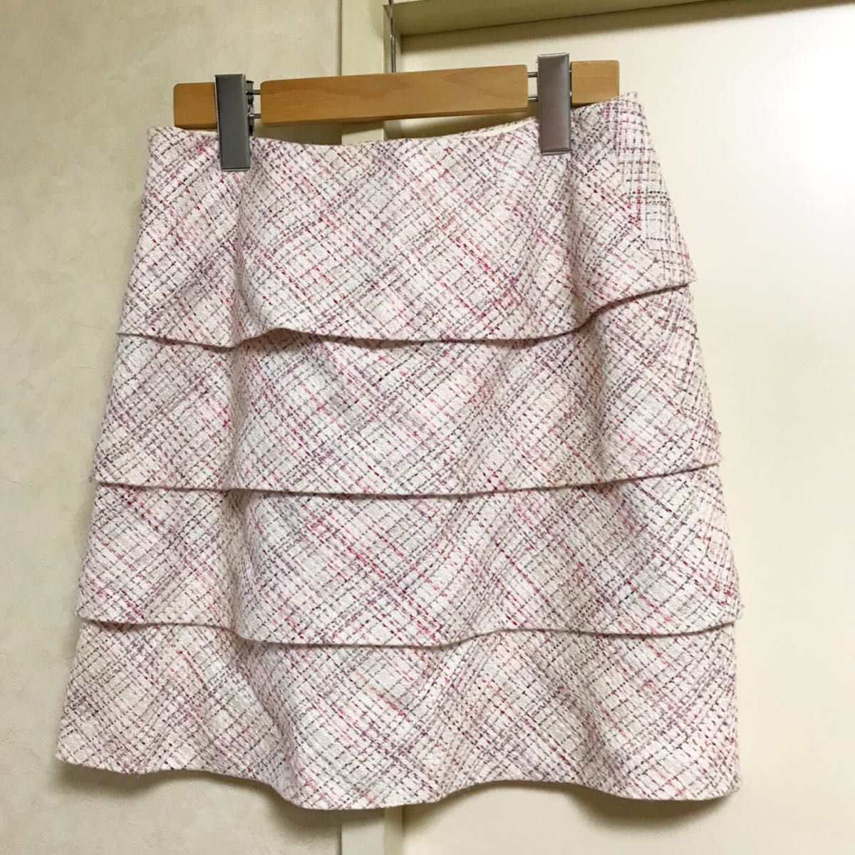 グッチ ツイード プリーツスカート ピンク 44|PayPayフリマ