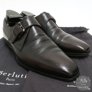 BERLUTI シングルモンク ストラップ レザーシューズ シューキーパー 布袋付　質屋