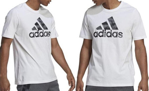 adidas 新品！エッセンシャルズ カモフラージュプリント 半袖Tシャツ M白 送料無料 