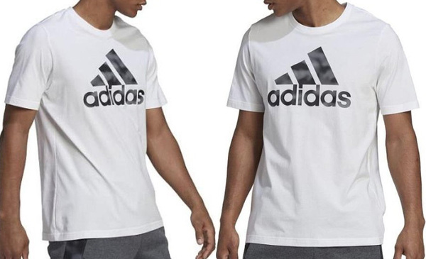 adidas 新品！エッセンシャルズ カモフラージュプリント 半袖Tシャツ XL白 送料無料 