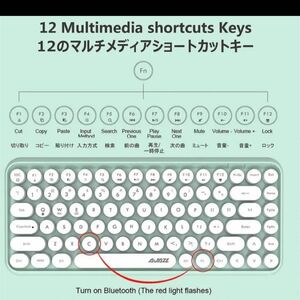 ワイヤレス Bluetooth キーボード かわいい タイプライター風