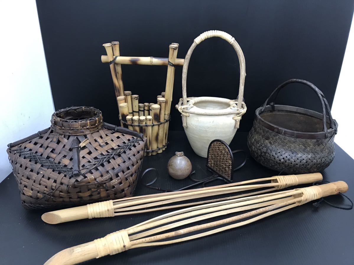 ヤフオク! -「茶道具 花入 籠」(木工、竹工芸) (工芸品)の落札相場