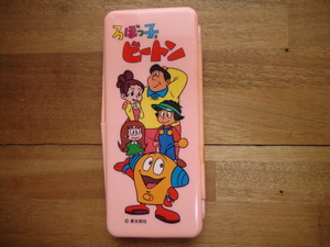  Showa Retro character styrol chopsticks * spoon * Hawk * case .... beet n