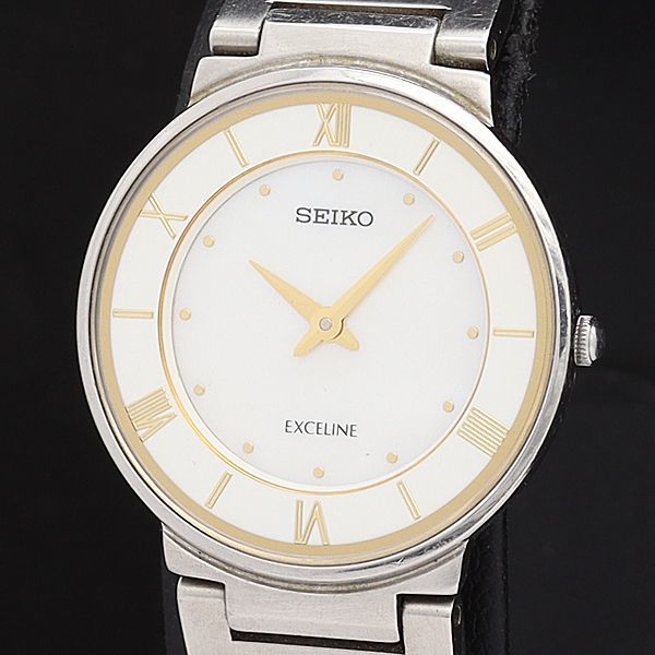 超希少 SEIKO エクセリーヌ 12Pダイヤモンド シェル文字盤-