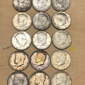 S377【アメリカ銀貨】1964-1969年　記念　コイン　硬貨　古銭　15枚