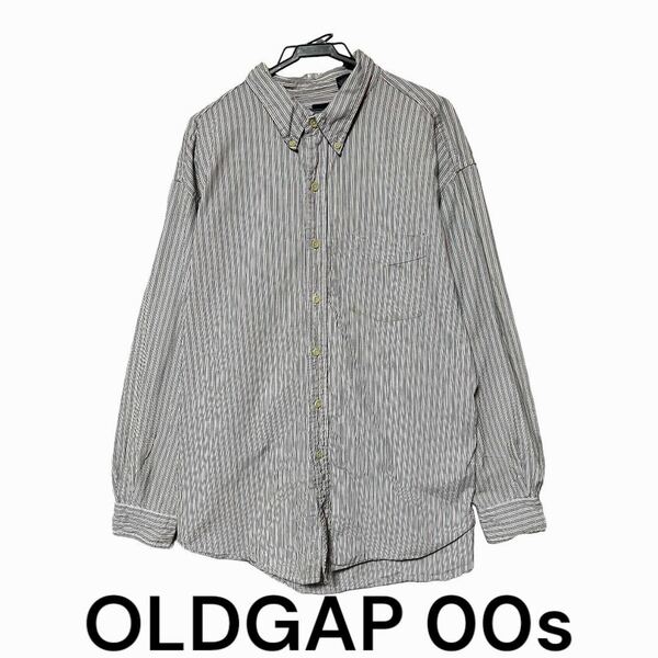 オールドギャップ　OLD GAP ストライプ　長袖シャツ　00s ギャップ