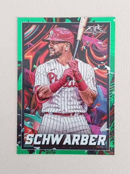 【199枚限定】MLB 2022 TOPPS FIRE カイル シュワーバー SCHWARBER グリーン リフラクター