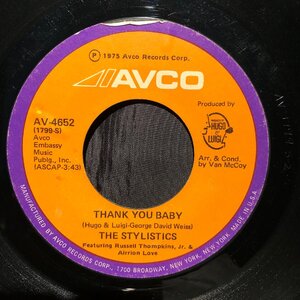 The Stylistics / Sing Baby Sing Thank You Baby 7inch Avco