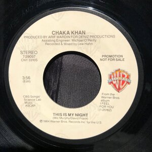 Chaka Khan / This Is My Night 7inch Warner Bros. Records