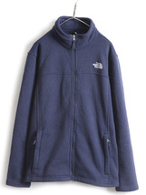 大きいサイズ XL ■ ノースフェイス セーター フリース ジャケット ( メンズ ) 古着 The North face フルジップ アウトドア ジャンパー 紺_画像1