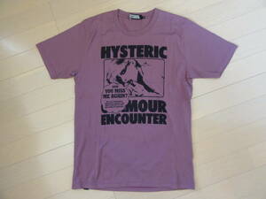 美品 HYSTERIC GLAMOUR YOU MISS ME 半袖Tシャツ 紫 Sサイズ 0201CT16