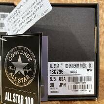 CONVERSE ALL STAR 100 LN-DENIM TOGGLE OX US9.5 28cm オールスター トグル インディゴ デニム REACT_画像9